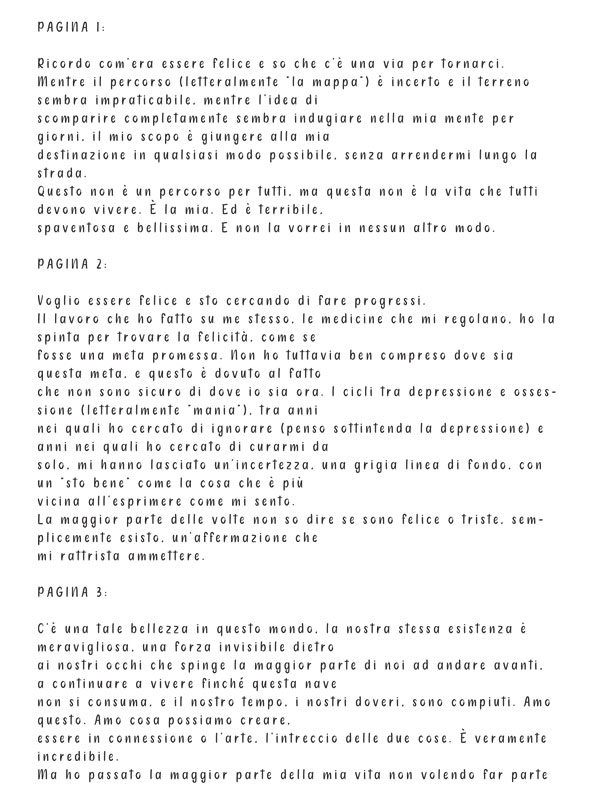 Artisti: Alessia Fiorentino, Valeria Vasirani, Alessia Varzi, Debora Bertotto, Luca Raffaelli, Joe Tondelli, Francesco Zappardino, Alessandro Giampaoletti, Christopher “plasticflame” William, Antonella Niro, Shadi Givehchian.
Copertina: Luana “Wallypain” Belsito
Traduzioni: Chiara Grani